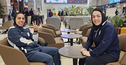 گزارش تصویری/ حضور کاروان تیم ملی فوتسال بانوان در فرودگاه امام خمینی (ره)